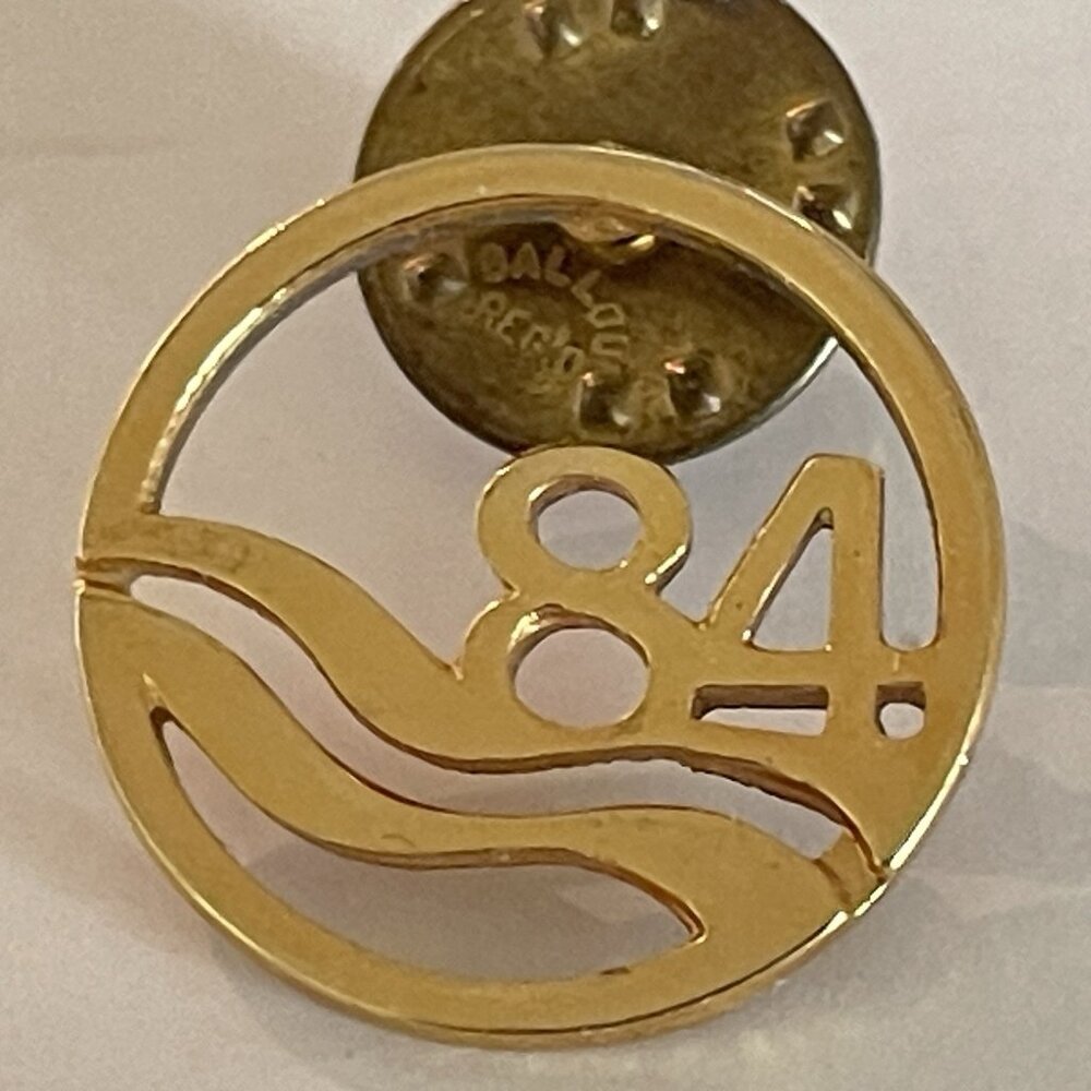 1984 Louisiana World's Fair Lapel Hat Pin World Exposition New Orleans Gold Tone